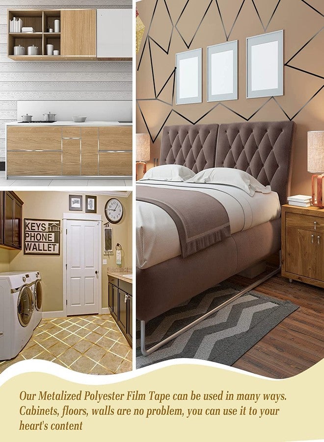 WALLTON شريط لاصق ذاتي اللصق من والتون بطول 45 متراً لسد فجوات البلاط، شريط لاصق مقاوم للماء لسد الفجوات، مناسب لأرضيات المنازل والجدران والمطابخ والخزائن، عبوة من 3 قطع. (ألوان متنوعة، 2 سم) - Image 3